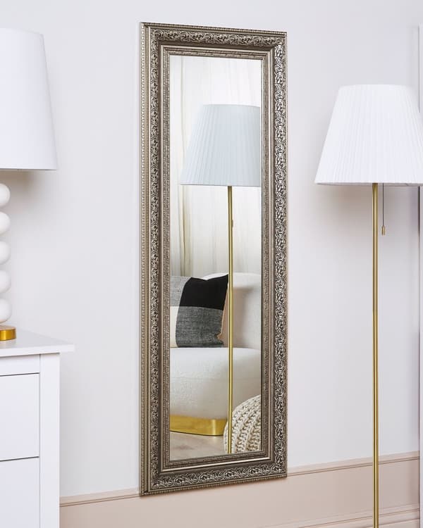Hängande Väggspegel Guld 51 x 141 cm Dekorativ Accentstycke Horisontell Vertikal Vardagsrum Sovrum