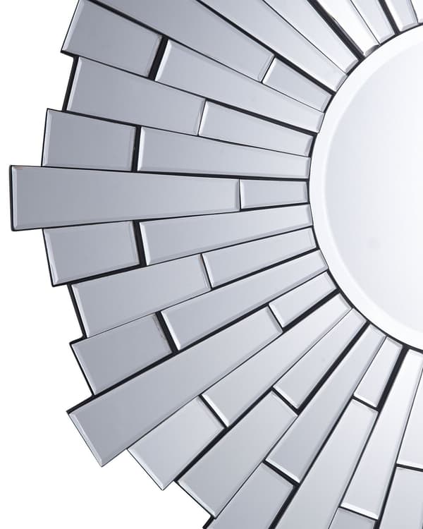 Hängande Väggspegel Silver 70 cm Rund Glans Finish