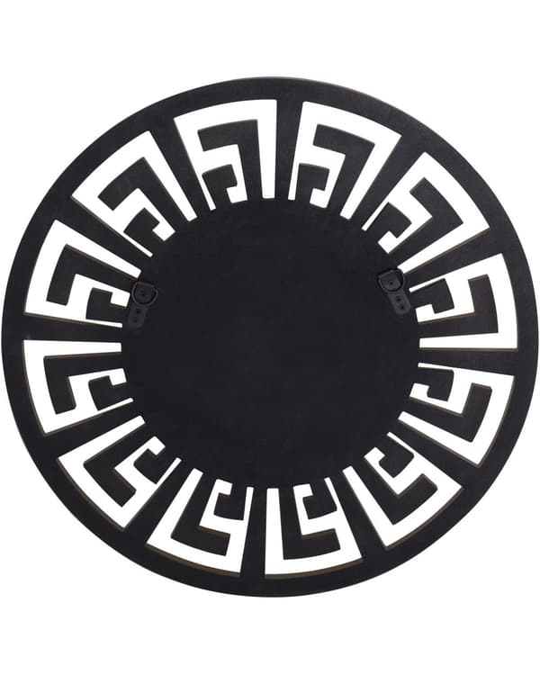 Hängande Väggspegel Guld 70 cm Rund Dekorativ Ram Geometrisk Stam Inspirerad Glans Finish