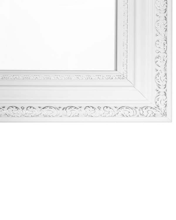 Seinäpeili valkoinen 50 x 130 x 3 cm muovi lasi suorakulmio ripustuskoukut skandinaavinen moderni