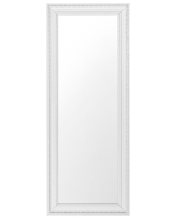 Seinäpeili valkoinen 50 x 130 x 3 cm muovi lasi suorakulmio ripustuskoukut skandinaavinen moderni
