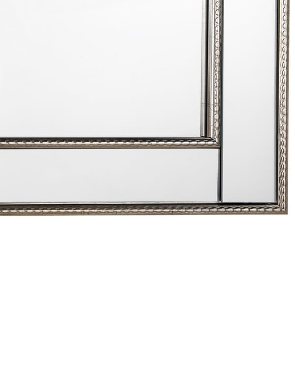 Seinäpeili kultainen/hopea 60 x 90 x 2 cm muovi lasi suorakulmio ripustuskoukut moderni