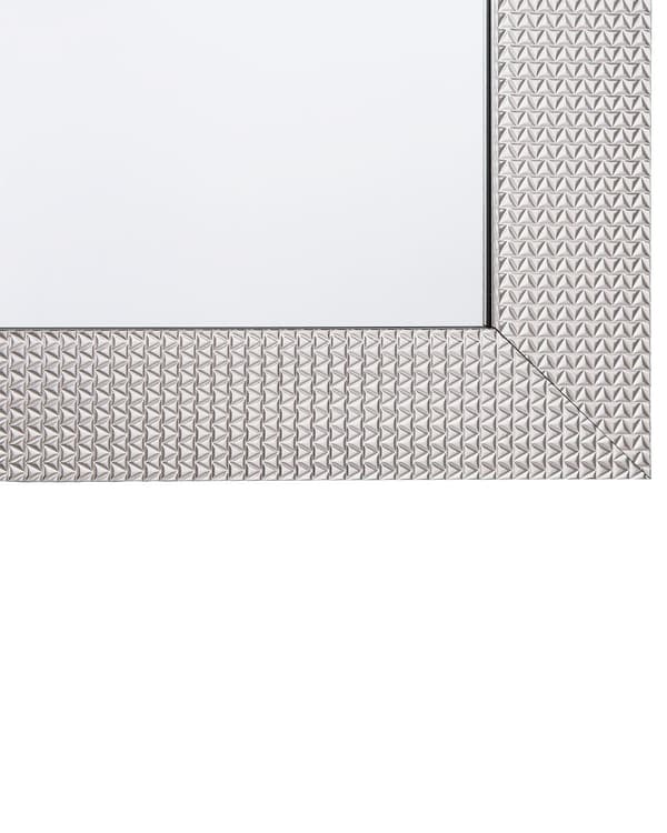 Väggmonterad Hängande Spegel Silver 50 x 130 cm Vertikal Vardagsrum Sovrum Gesso Finish