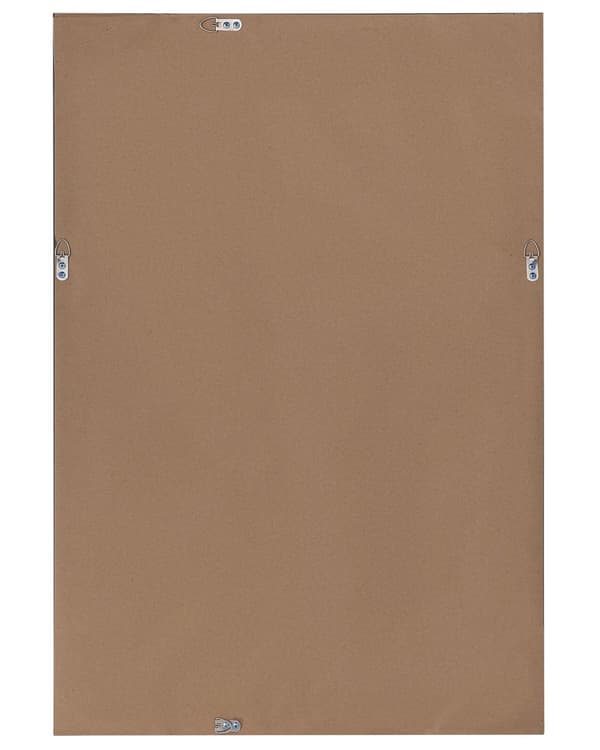 Hängande Väggspegel Silver med Guld 60 x 90 cm Vertikal Minimalistisk Konst Sovrum Vardagsrum