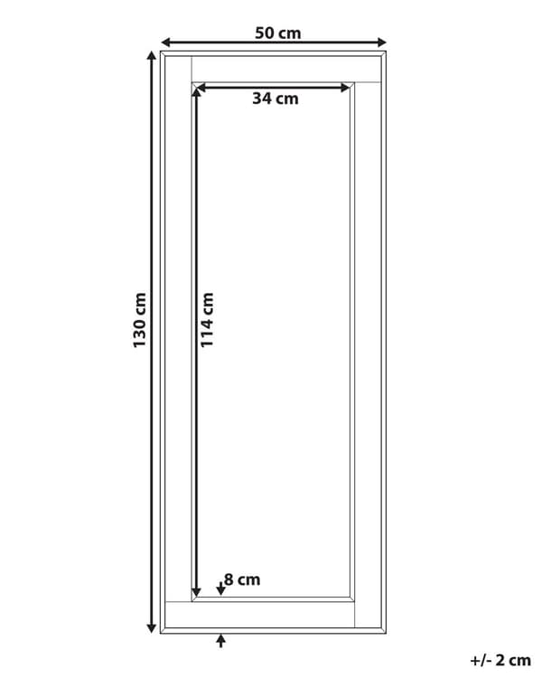 Hängande Väggspegel Silver med Guld 50 x 130 cm Vertikal Minimalistisk Konst Sovrum Vardagsrum