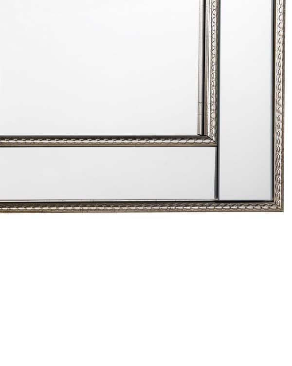 Hängande Väggspegel Silver med Guld 50 x 130 cm Vertikal Minimalistisk Konst Sovrum Vardagsrum