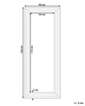 Miniatyrbild 3 av 6: Hängande Väggspegel Silver 50 x 130 cm Rektangulär Modern Enkel Minimalistisk