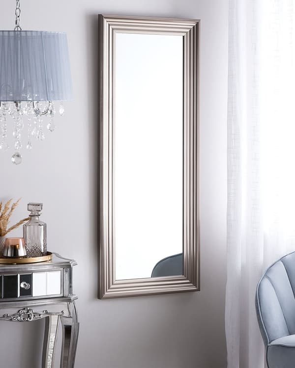 Hängande Väggspegel Silver 50 x 130 cm Rektangulär Modern Enkel Minimalistisk