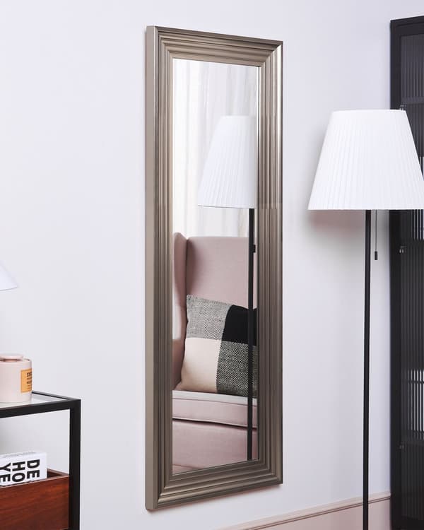Hängande Väggspegel Silver 50 x 130 cm Rektangulär Modern Enkel Minimalistisk