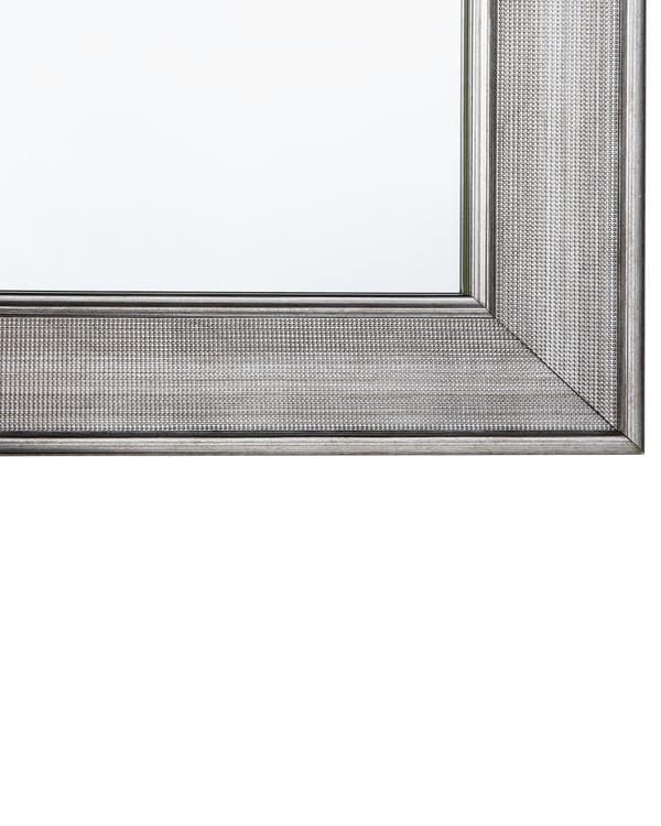 Hängande Väggspegel Silver 50 x 130 cm Vertikal Vardagsrum Sovrum Gesso Finish