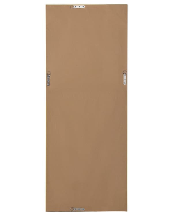 Vægspejl Hvid Sølv Plastik MDF 50 x 130 cm Dekorativ Aflangt Lodret Væghængt Spejl med Ramme til Entré Stue Pigeværelse Spejlvæg Design
