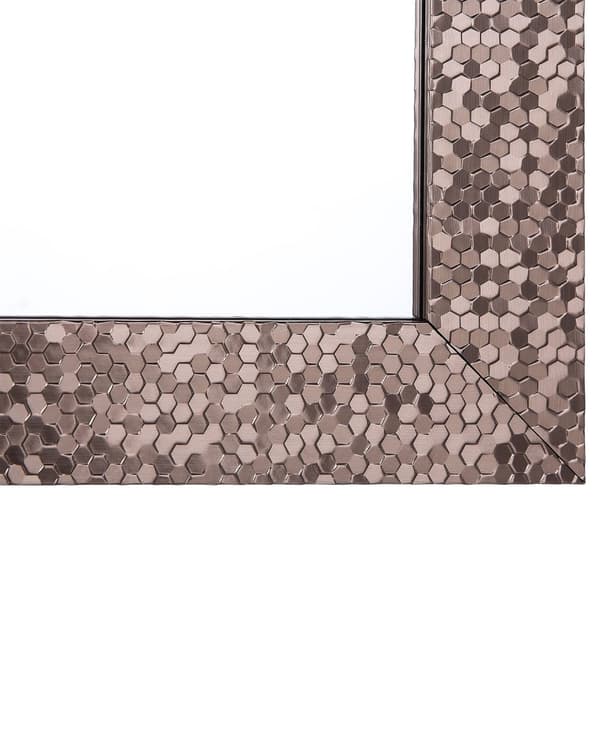 Væghængende Spejl Brun 50 x 130 cm Lodret Stue Soveværelse Finish Moderne Stil