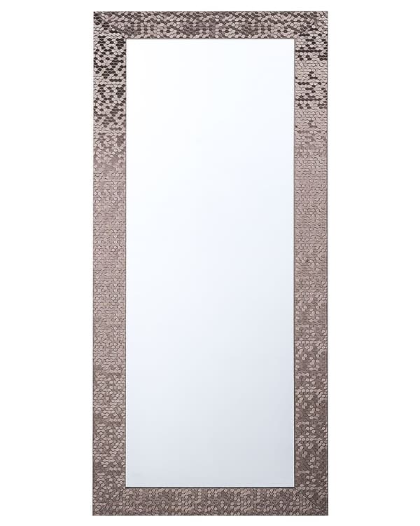 Væghængende Spejl Brun 50 x 130 cm Lodret Stue Soveværelse Finish Moderne Stil
