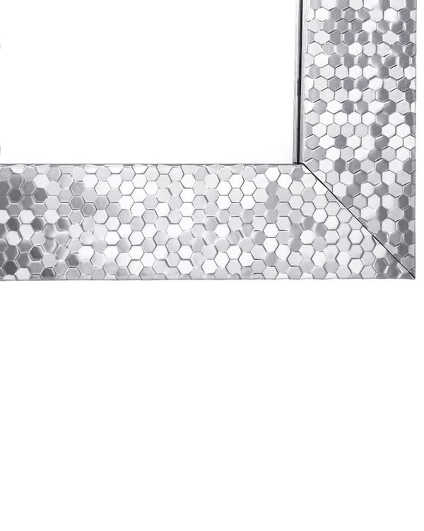 Væghængende Spejl Sølv 50 x 130 cm Lodret Stue Soveværelse Finish Moderne Stil