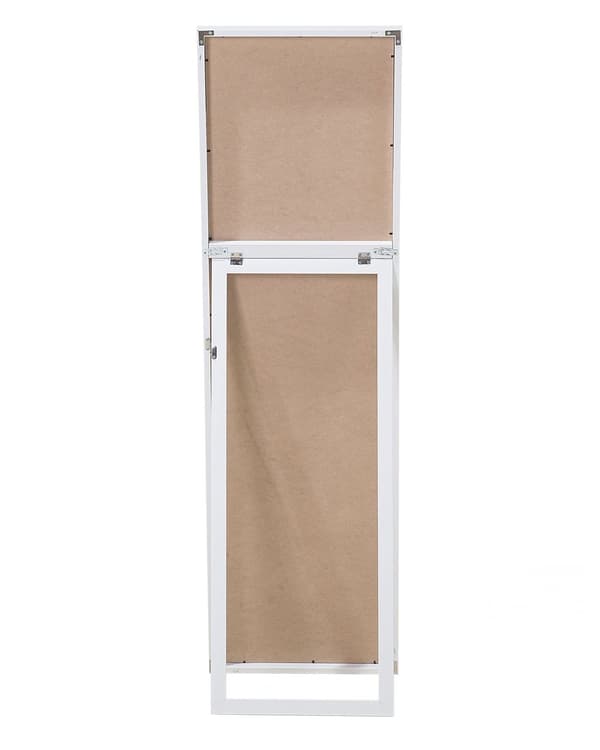 Stående rektangulært gulvspejl i hvid 40 x 140 cm