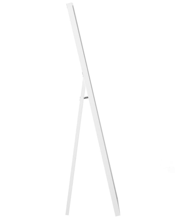 Stående rektangulært gulvspejl i hvid 40 x 140 cm