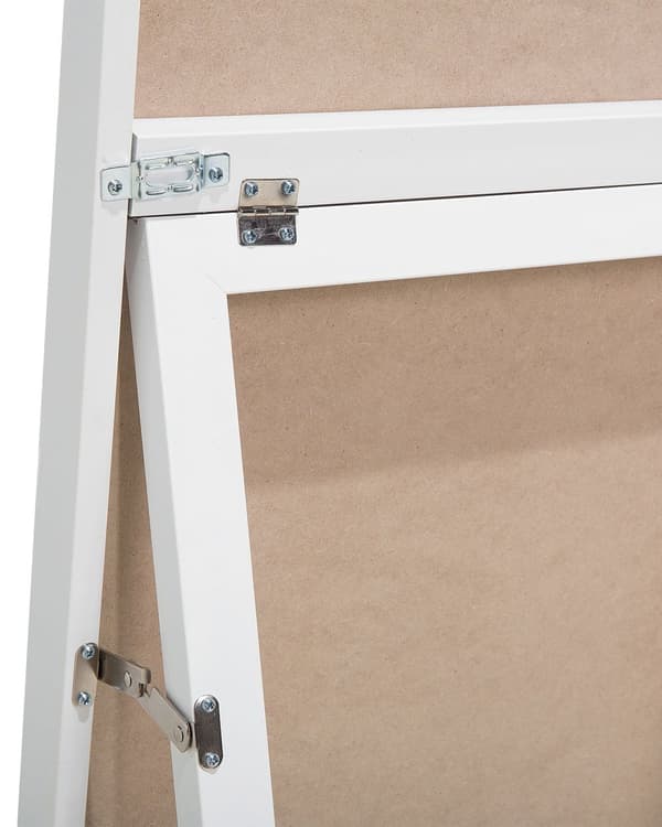 Stående rektangulært gulvspejl i hvid 40 x 140 cm
