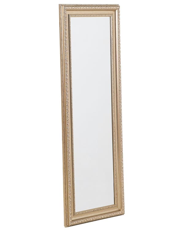 Stående Spejl Guld Sølv 51 x 141 cm Rektangulær Ramme Gulvdekoration Stue Soveværelse Kommode Moderne Stil