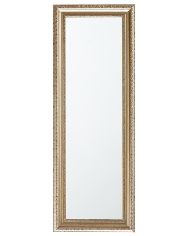Stående Spejl Guld Sølv 51 x 141 cm Rektangulær Ramme Gulvdekoration Stue Soveværelse Kommode Moderne Stil
