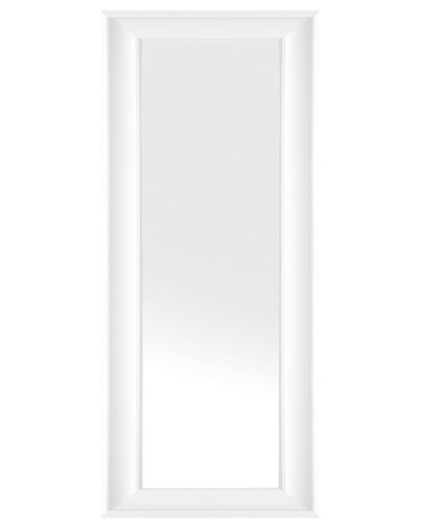 Hængende Vægspejl Hvid 51 x 141 cm Syntetisk Materiale Skandinavisk Inspireret Minimalistisk Stil