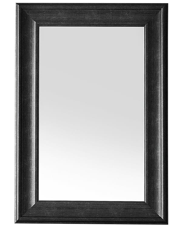 Hængende Vægspejl Sort 61 x 91 cm Syntetisk Materiale Skandinavisk Inspireret Minimalistisk Stil