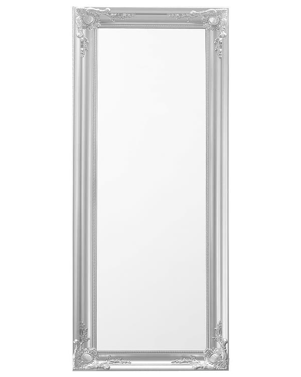 Hængende vægspejl Sølv 51 x 141 cm Syntetisk materiale med Dekorativ Ramme Klassisk Fransk Inspireret Stil