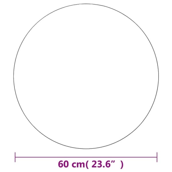 vidaXL Väggspegel rund 60 cm glas