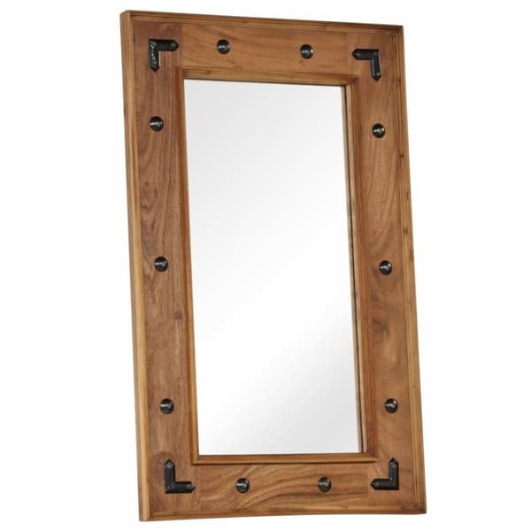 vidaXL Spegel massivt akaciaträ 50x80 cm