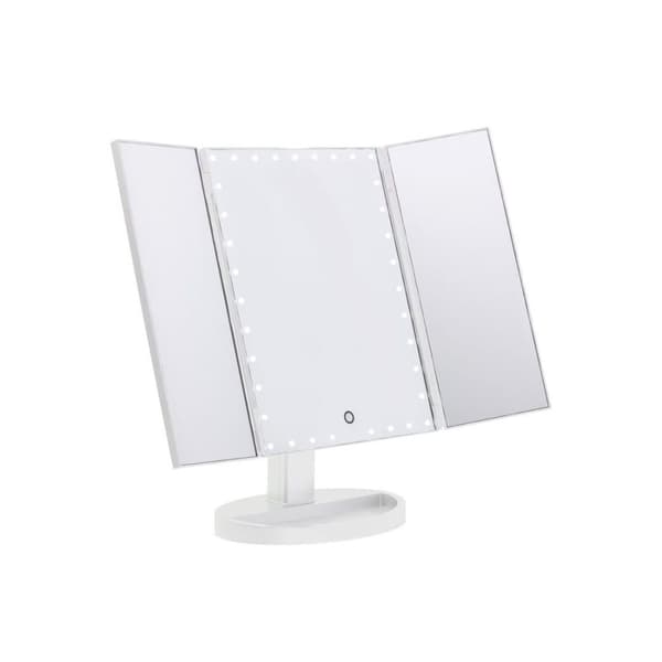 UNIQ® Trifold Hollywood Makeup Spejl Med LED Lys - Sort