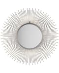 Miniatyrbild 1 av 7: Väggmonterad Hängande Spegel Silver 80 cm Rund Solstråle Sol Form