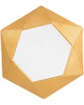 Miniatyrbild 1 av 6: Väggmonterad Hängande Spegel Guld 60 cm Geometrisk Tjock Dekorativ Ram Vardagsrum Sovrum
