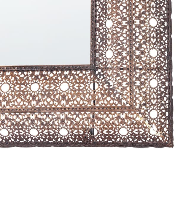 Vægspejl Kobber Metal Ramme 69 x 90 cm Moderne Entre Spejl med Ramme Design til Væg Victoriansk Håndlavet Glamour Living Room Accent Piece