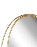 Miniatyrbillede 6 af 6: Vægspejl Guld Stål 90 x 55 cm Rundt Oval Ramme Stor Ophæng Dekor Glam Retro Stue Soveværelse til Døren Indretning Minimalistisk Skandinavisk