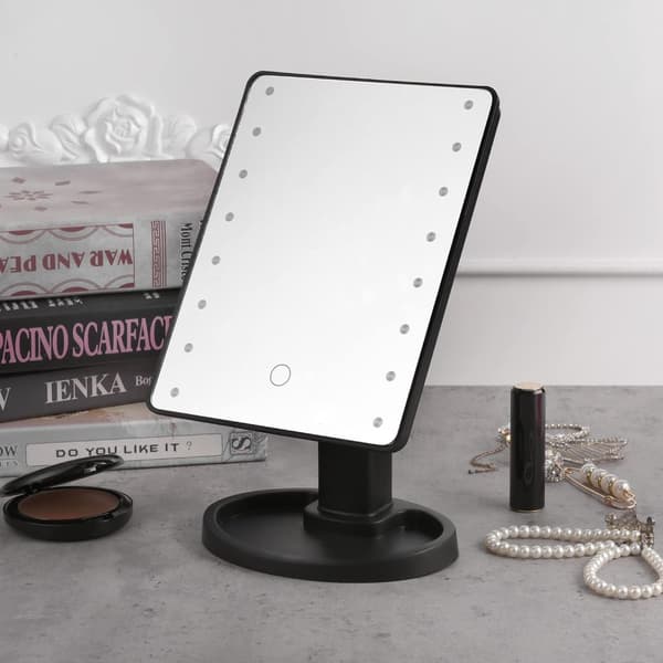 UNIQ STAR Hollywood Classic Makeup Tracker med 16 LED lys - Elegant Sort