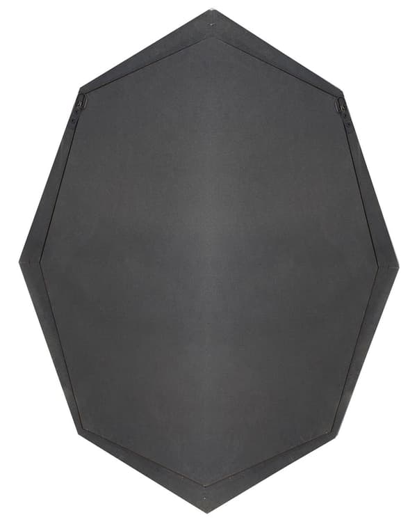 Seinäpeili hopea MDF-levy lasi 66 x 91 cm koukuilla kahdeksankulmainen glamour retro tyyli
