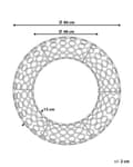 Miniatyrbillede 3 af 5: Vægspejl Guld Stål ø 80 cm Rund Dekorativ Eklektisk Design Krans Effekt Dør Ophæng Badeværelse Soveværelse Entré Indretning