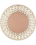 Miniatyrbillede 4 af 5: Vægspejl Guld Stål ø 80 cm Rund Dekorativ Eklektisk Design Krans Effekt Dør Ophæng Badeværelse Soveværelse Entré Indretning