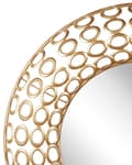 Miniatyrbillede 5 af 5: Vægspejl Guld Stål ø 80 cm Rund Dekorativ Eklektisk Design Krans Effekt Dør Ophæng Badeværelse Soveværelse Entré Indretning