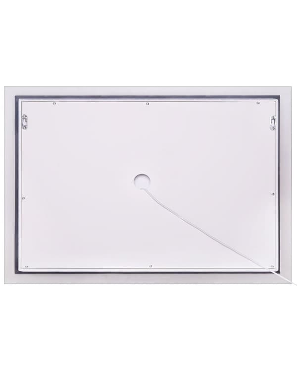 Seinäpeili hopea lasi 80 x 60 cm LED-valo huurteenesto suorakulmainen kosketuskytkin kylpyhuoneen moderni