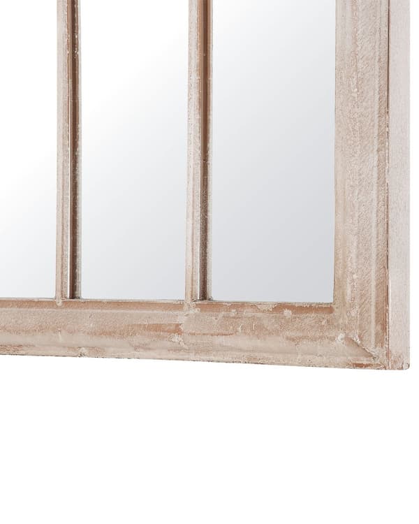 Väggspegel Beige Metallram 69 x 88 cm Målad Traditionell