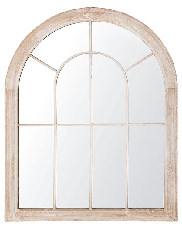 Väggspegel Beige Metallram 69 x 88 cm Målad Traditionell