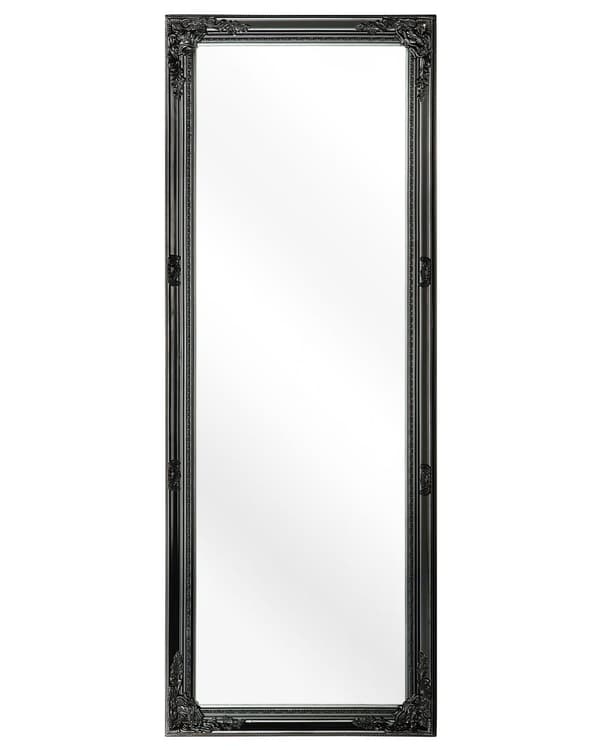 Hängande Väggspegel Svart Rektangulär Modern Elegant Vardagsrum Sovrum Hall Matt Finish