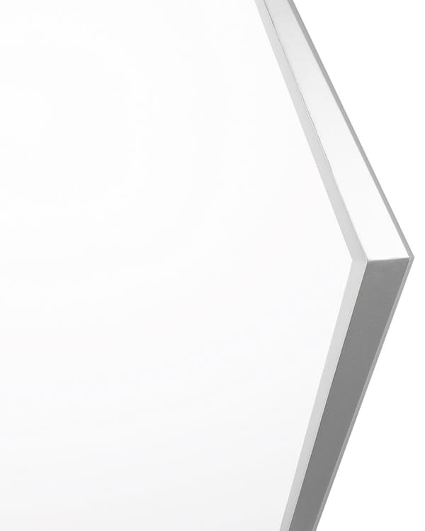 Hängande Väggspegel Silver 91 x 66 cm Oktogonal Dekorativ Accentstycke