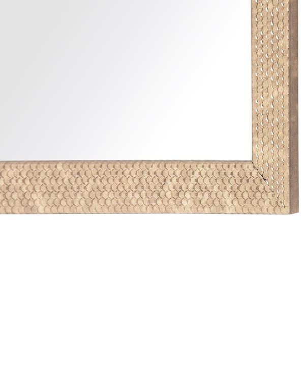 Väggmonterad Hängande Spegel Mässing 50 x 130 cm Rektangulär Modern Vintage