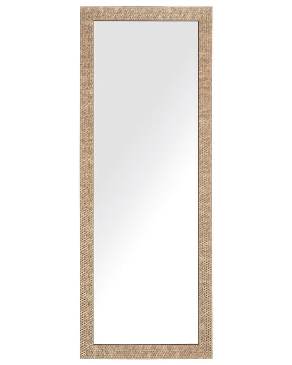 Väggmonterad Hängande Spegel Mässing 50 x 130 cm Rektangulär Modern Vintage