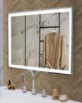 Miniatyrbild 2 av 8: Upplyst LED Badrumsspegel Rektangulär 60 x 80 cm Glamour