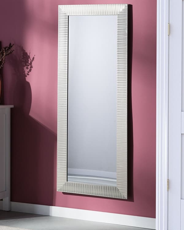 Väggmonterad Hängande Spegel Guld 50 x 130 cm Inramad Modern Samtida Vardagsrum Hall