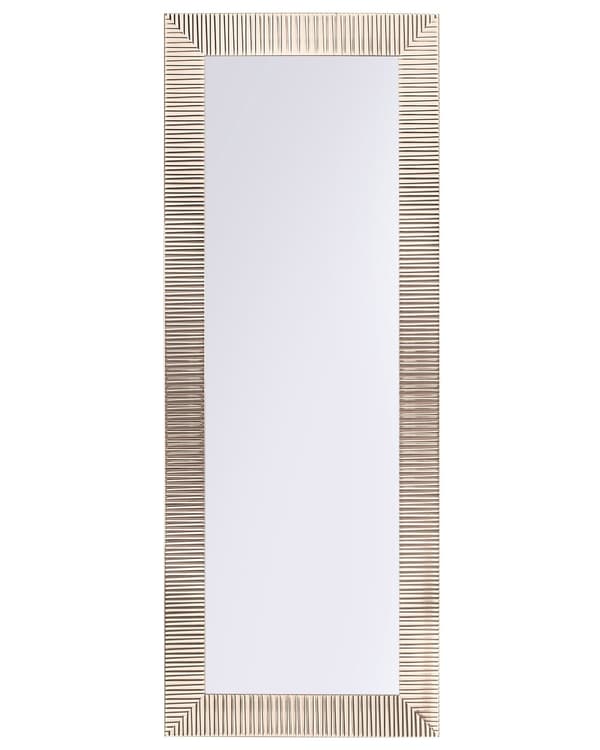 Väggmonterad Hängande Spegel Guld 50 x 130 cm Inramad Modern Samtida Vardagsrum Hall