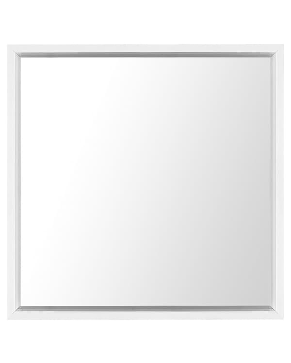 Peili valkoinen synteettinen materiaali lasi 50 x 50 cm koukuilla neliö moderni skandinaavinen tyyli