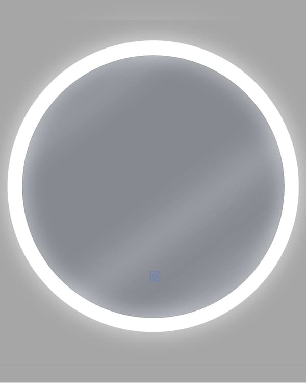 Väggmonterad Hängande LED Spegel 58 cm Rund Modern Samtida Badrum Sminkspegel Glamour